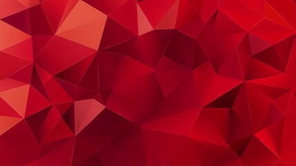 Obraz premium Abstract polygon background in red color