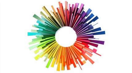 A creative infographic chart clipart, business concept element, vector style, multicolor palette, isolated on white background.