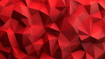Naklejka premium Abstract polygon background in red color