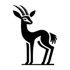 Simple Vector Icon of a Nigerian Klipspringer – Logo Design Illustration