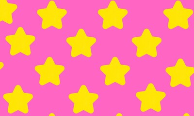 simple yellow stars on pink background