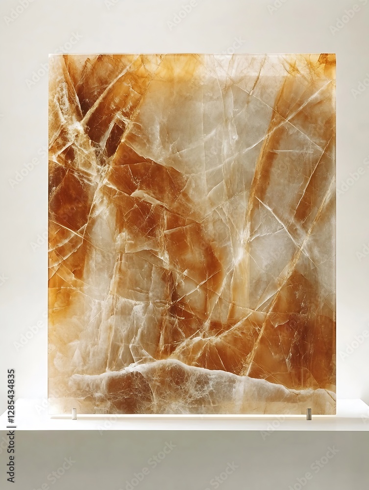 Poster abstract textured surface of natural stone in warm tones : generative ai