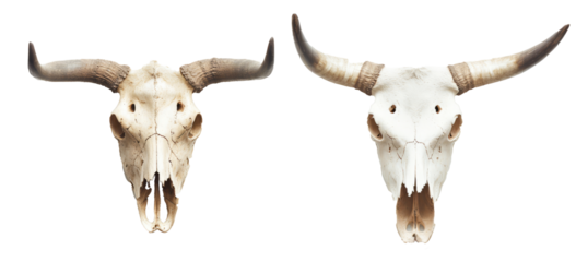  bull skull isolated on white background