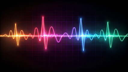 pulsing heartbeat of electricity abstract background