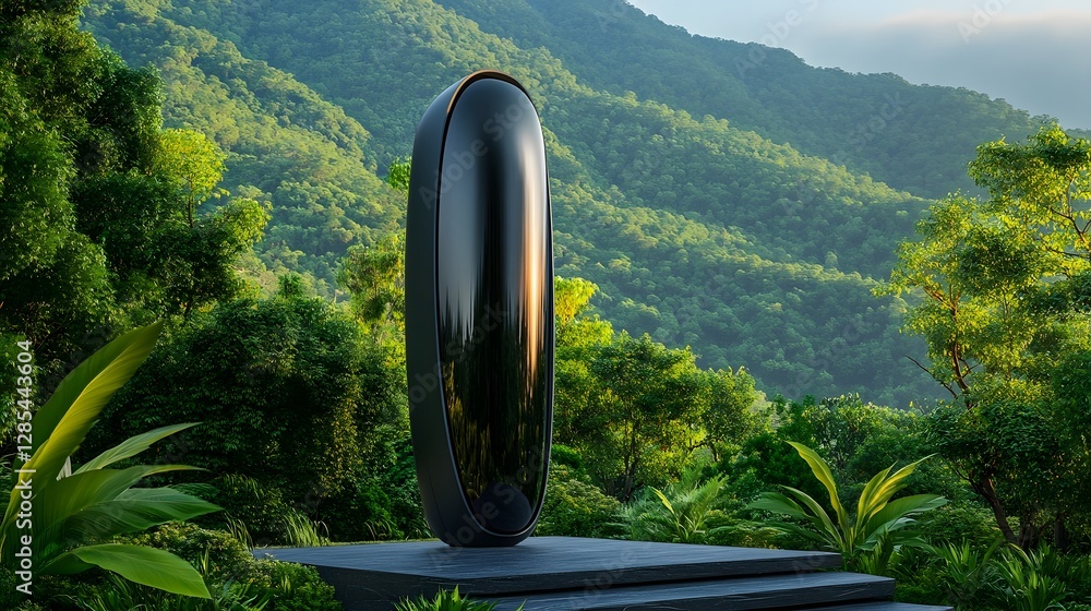 Poster futuristic ai-powered home defense system with strategically placed guardian bots