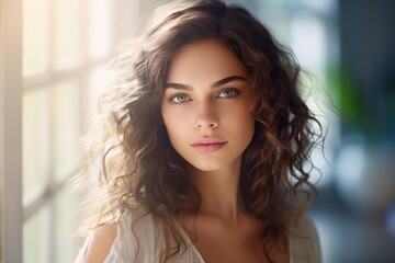 Naklejka premium 女性 ロングヘア