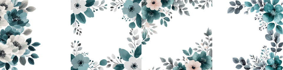 Fototapeta premium Delicate and Serene Floral Watercolor Backdrop with Pastel Tones Organic Shapes and a Minimalist Modern Aesthetic Perfect for Backgrounds Wallpapers Invitations Weddings and More