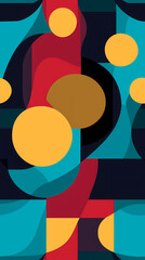 abstract shapes that overlap and intersect in different colors and sizes design poster background