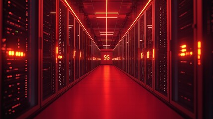 5G in a futuristic data centre corridor