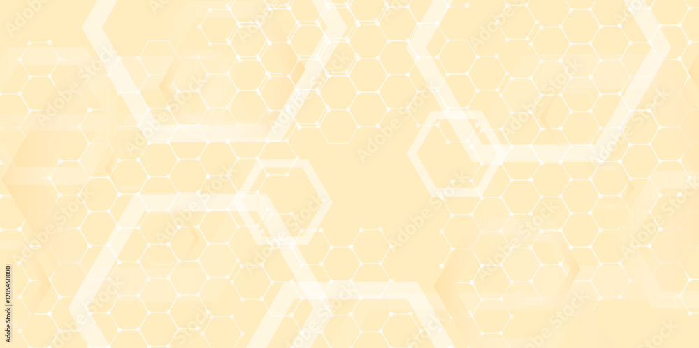 Aufkleber abstract hexagon frame for futuristic banner template. geometric hexagon science network pattern. ab