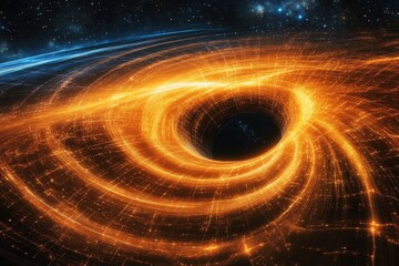 Data processing and connections with a black hole in a cosmic environment, data processing and connections over black hole