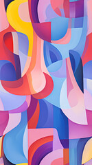 Fototapeta premium Abstract symbolic representations geometric shapes design poster background