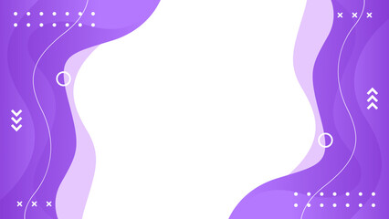 Abstract purple fluid wave background with geometric shapes. Modern dynamic wallpaper. Template banner background for sales, business, ads, events, web, pages, and others