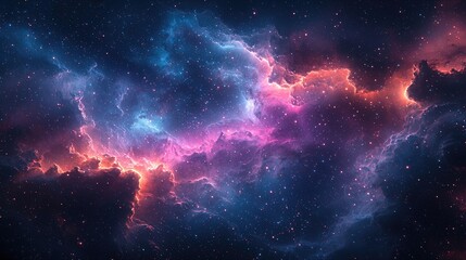 Fototapeta premium Outer Space Galaxy with Swirling Stars Auroras