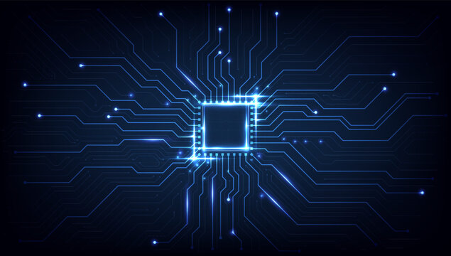 Circuit board. Technology background. Central Computer Processors CPU concept. Motherboard digital chip.