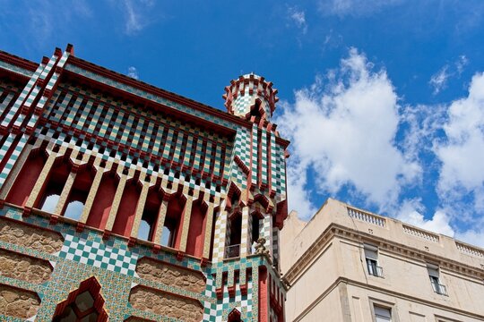 Barcelona Spain - 22 April 2024 - Casa Vicens is a modernist building situated in the Gracia neighborhood of Barcelona by Gaudi