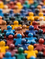 Obraz premium Colorful figures representing diverse communities.