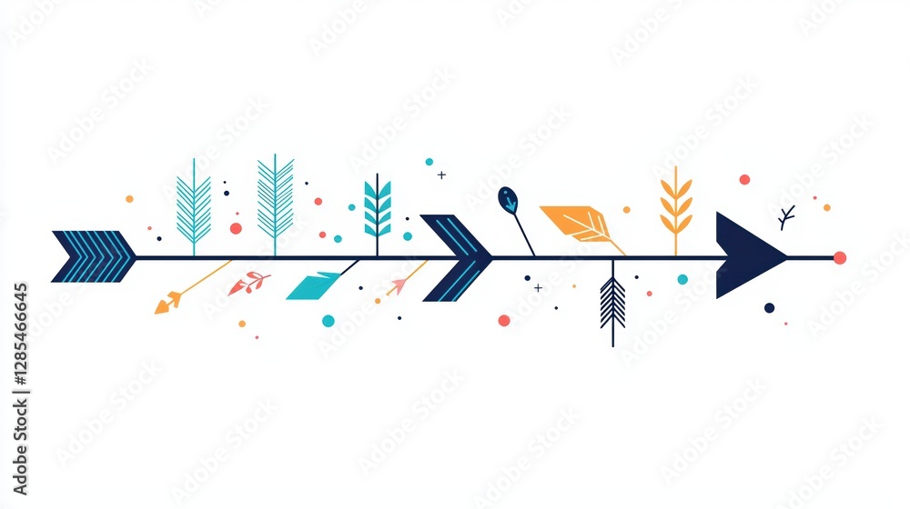 Poster minimalist line art arrows with a clean and elegant aesthetic, suitable for minimalist designs and u