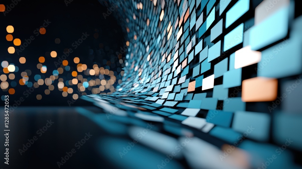 Poster a stock market ticker tape displaying real time data and financial figures, representing the fast pa