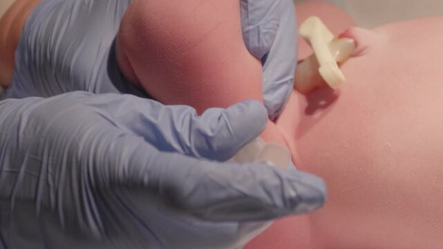 New Born Baby Getting a Shot