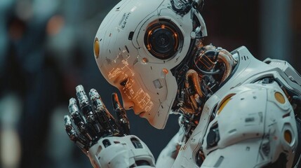 Fototapeta premium Futuristic Whistleblowing Case Highlights Corporate Tech Ethics Challenges