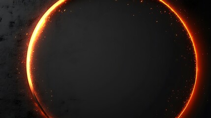 Fiery Ring Encircles Dark Background