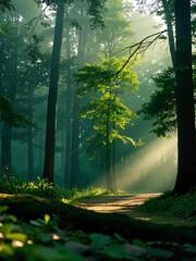 morning in the forest