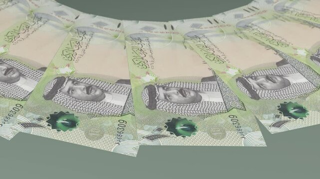 Romantic Looping Design 10 Dinar BHD Curency of Bahrain