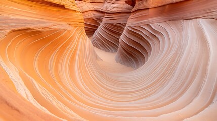 Obraz premium Swirling sandstone formations in a canyon.