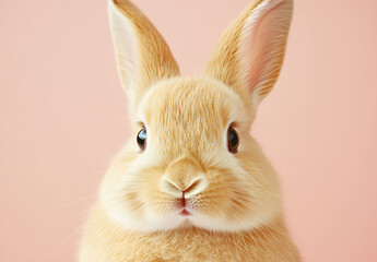 Fototapeta premium Adorable Fluffy Bunny Rabbit Close-Up