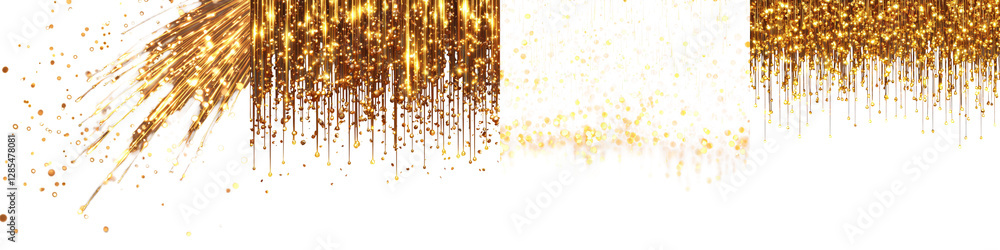 Poster shimmering golden glitter explosion backdrop with a vibrant luminous and dazzling appearance this ab
