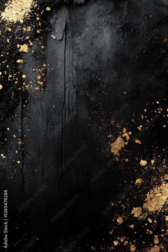 Aufkleber abstract texture featuring a dark background with scattered gold elements, ideal for design projects