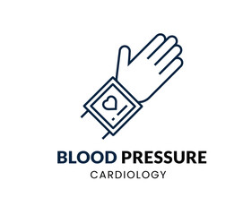  Blood Pressure line Icon Set . Vector Illustration