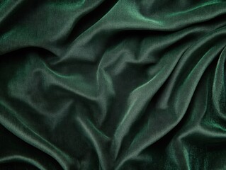Elegant green velvet fabric texture background.