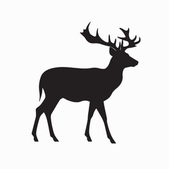 Obraz premium Detailed Wildlife Stag Silhouette