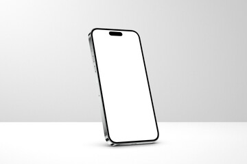 Mobile Phone Template Mockup. 3D Illustration.