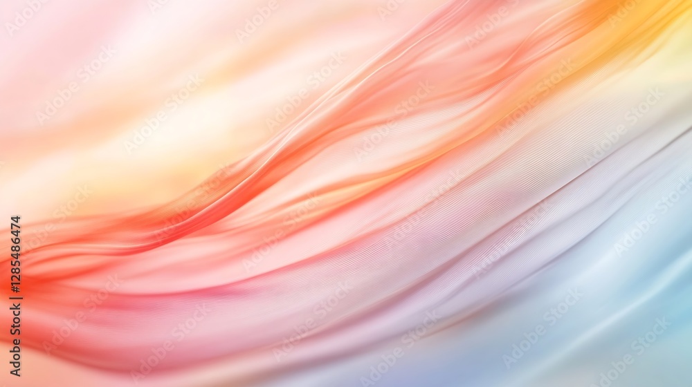 Poster Elegant Abstract Background with Soft Flowing Lines in Warm Colors for Creative Projects : Generative AI
