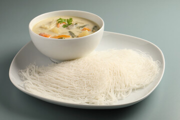 Idiyappam, Traditional South Indian Dish served with vegetable curry