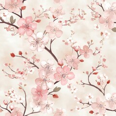 Naklejka premium Delicate Pink Cherry Blossoms