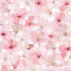 Spring Flowers Pattern Background