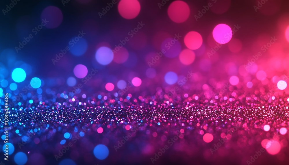 Poster colored glitter abstract background with bokeh circle highlights