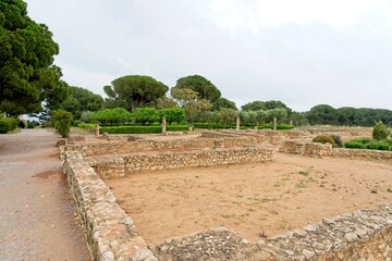 L'Escala Spain - 30 April 2024 - Greek and Roman Ruins d'Empúries on the Costa Brava in Spain