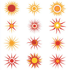 set of sun icons