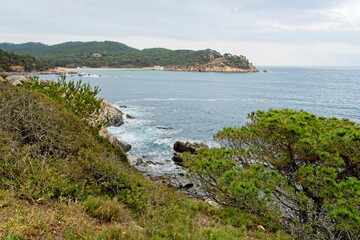 Palamos Spain - 29 April 2024 - Costa Brava coast near Palamos