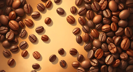 Obraz premium coffee beans illustration background 