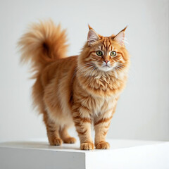 Fototapeta premium cat on a white background