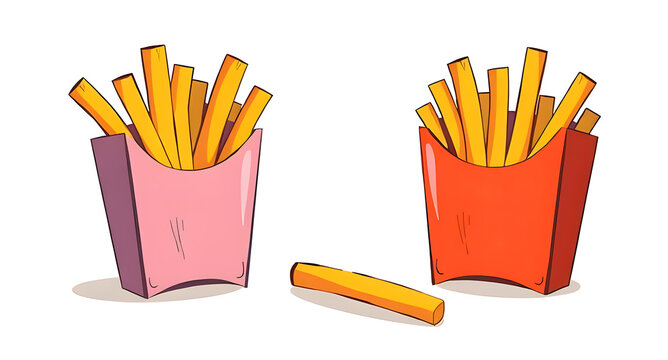 vector illustration french frice