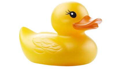 A yellow rubber duck, clean white background, transparent isolate