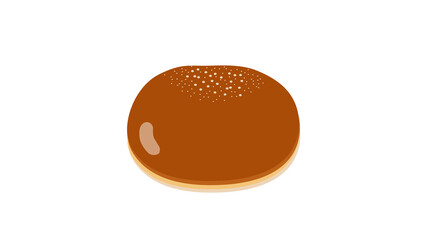 あんパン（背景透過）のイラスト