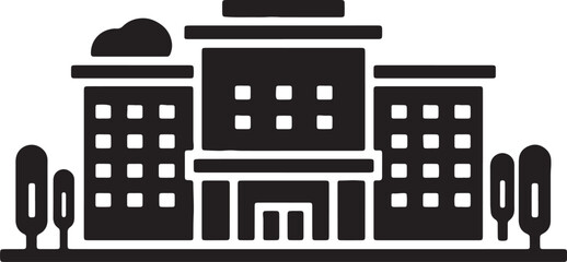 Building icon vector design. Apartment illustration sign